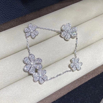 [Love Aura]FRIVOLE SILVER 5 FLOWERS BRACELET