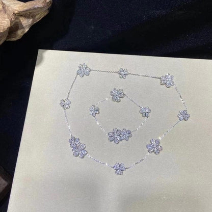 [Love Aura]FRIVOLE SILVER 5 FLOWERS BRACELET