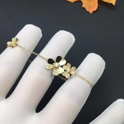 [Love Aura]FRIVOLE GOLD 5 FLOWERS BRACELET