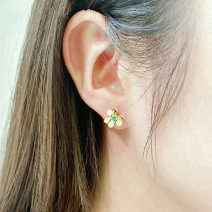 [Love Aura]FRIVOLE  FLOWER MALACHITE EARRINGS