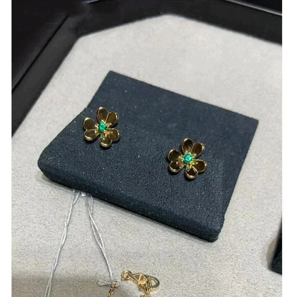[Love Aura]FRIVOLE  FLOWER MALACHITE EARRINGS