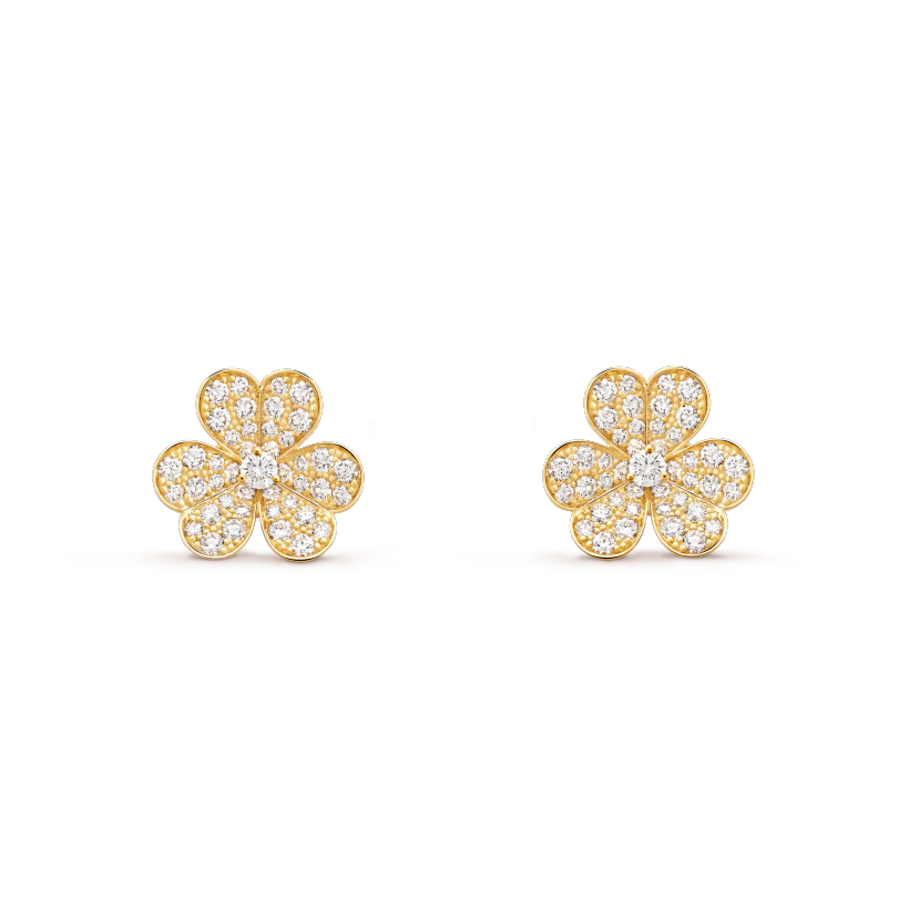 [Love Aura]FRIVOLE GOLD FLOWER DIAMOND EARRINGS