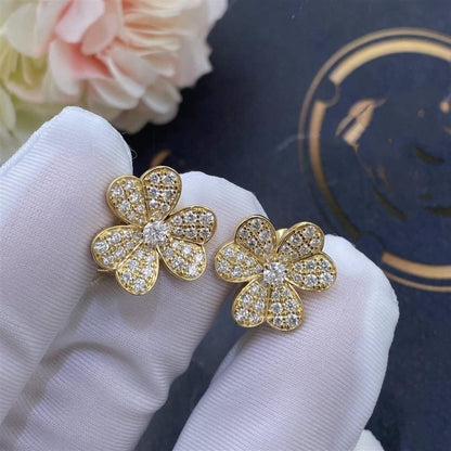 [Love Aura]FRIVOLE GOLD FLOWER DIAMOND EARRINGS