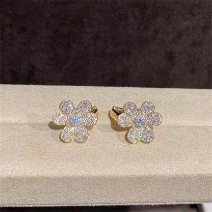 [Love Aura]FRIVOLE GOLD FLOWER DIAMOND EARRINGS