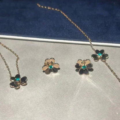 [Love Aura]FRIVOLE  FLOWER MALACHITE EARRINGS