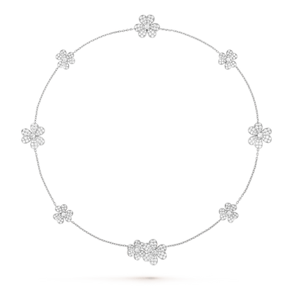 [Love Aura]FRIVOLE SILVER 9 FLOWERS NECKLACE