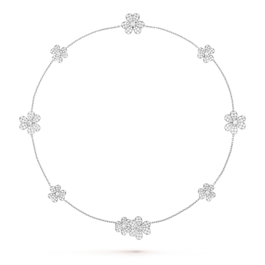 [Love Aura]FRIVOLE SILVER 9 FLOWERS NECKLACE