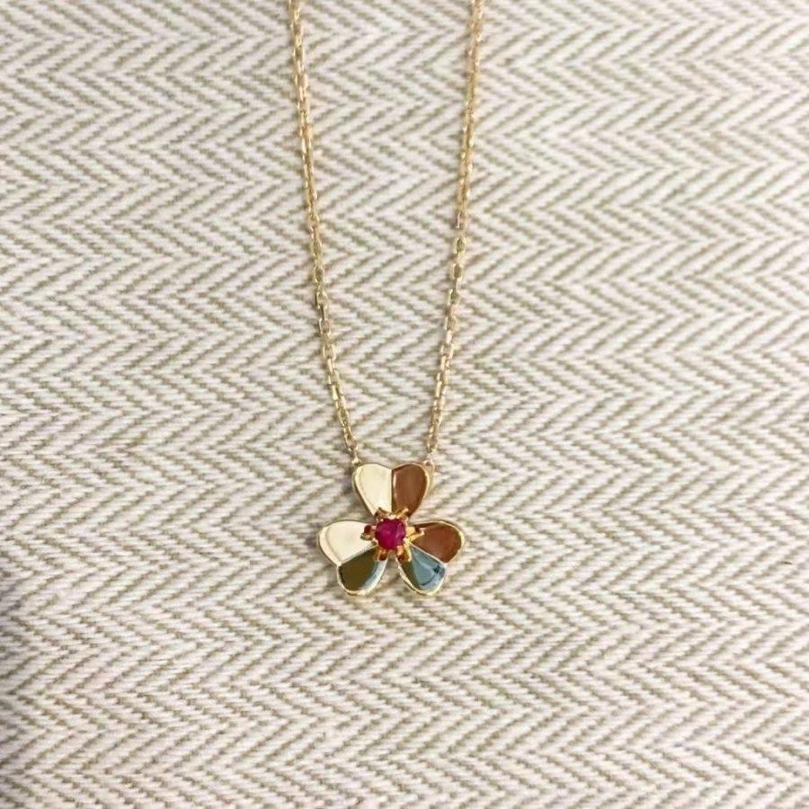 [Love Aura]FRIVOLE GOLD FLOWER NECKLACE