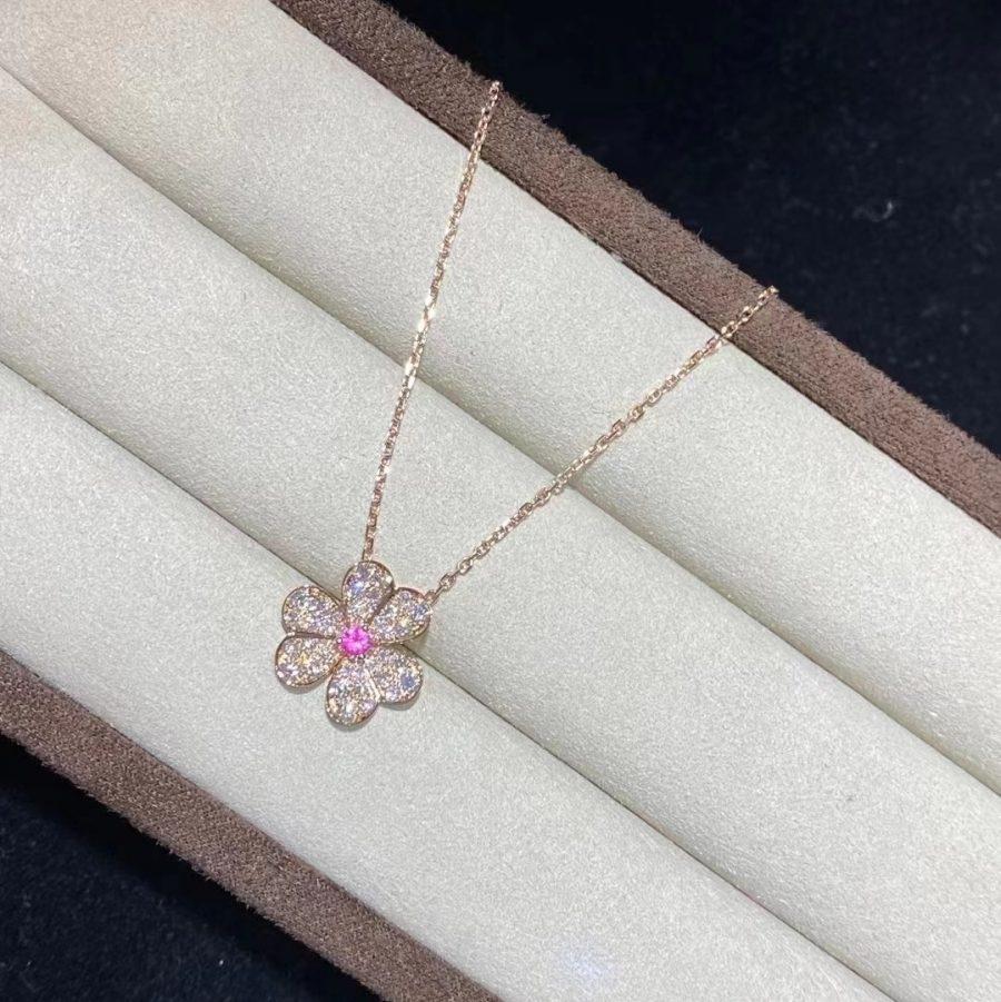 [Love Aura]FRIVOLE ROSE GOLD FLOWER DIAMOND NECKLACE