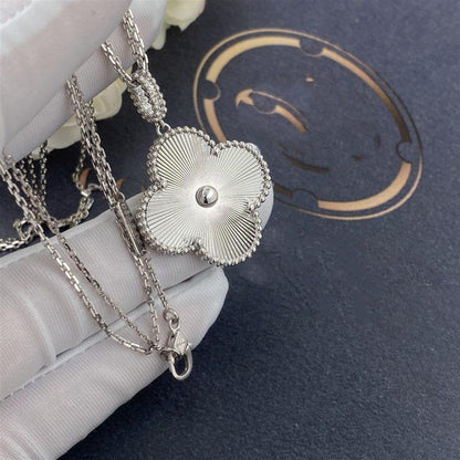 [Love Aura]CLOVER 25MM SILVER BIG CLOVER NECKLACE