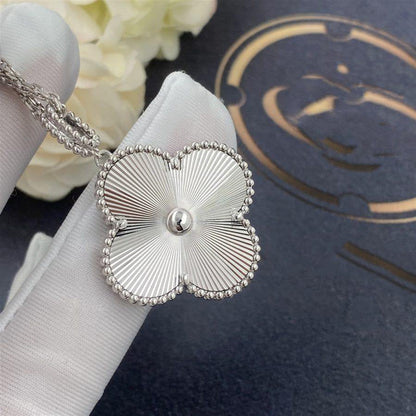 [Love Aura]CLOVER 25MM SILVER BIG CLOVER NECKLACE