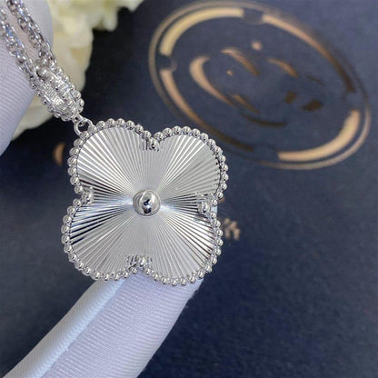 [Love Aura]CLOVER 25MM SILVER BIG CLOVER NECKLACE