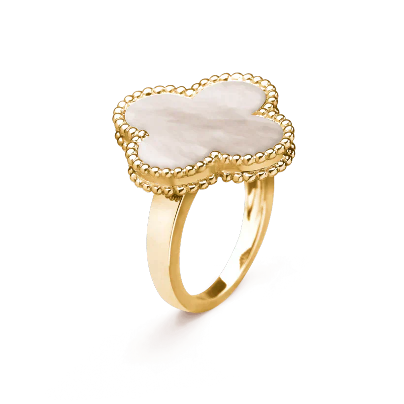 [Love Aura]CLOVER WHITE MOP RING