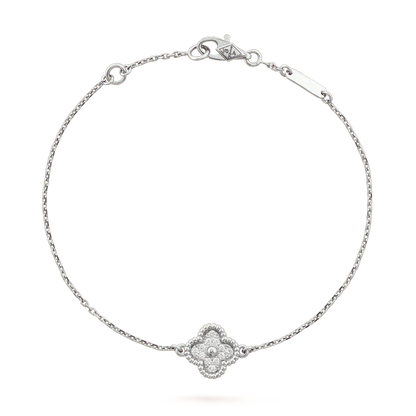 [Love Aura]CLOVER  SINGLE FLOWER BRACELET SILVER