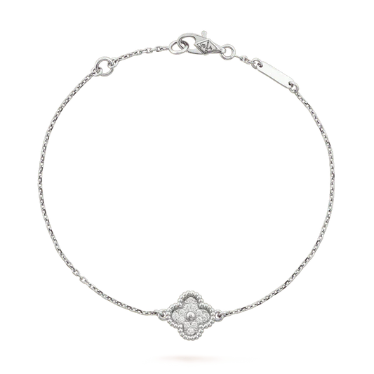 [Love Aura]CLOVER  SINGLE FLOWER BRACELET SILVER