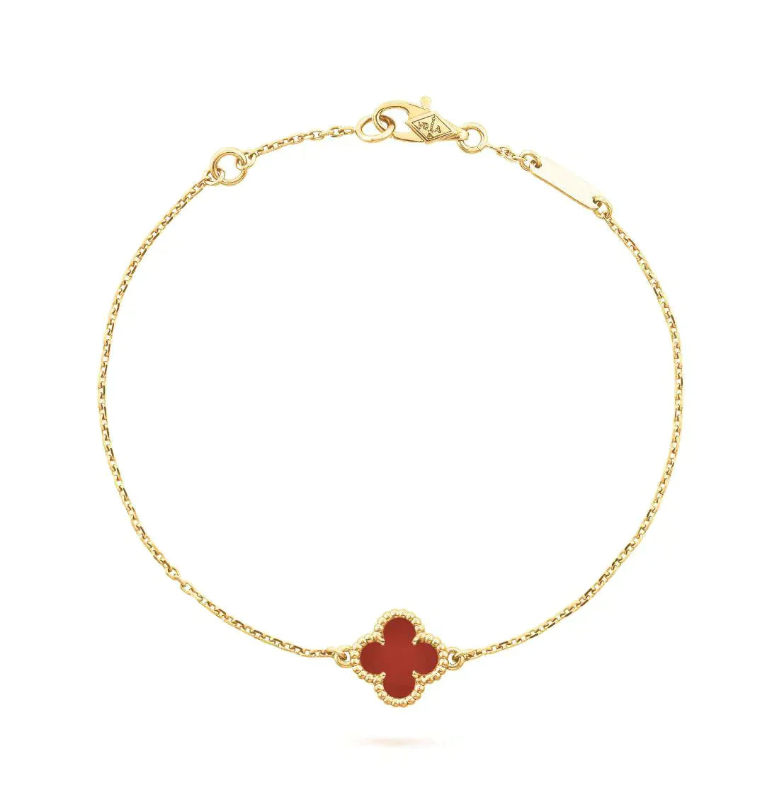 [Love Aura]CLOVER  CARNELIAN SINGLE FLOWER BRACELET