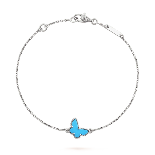[Love Aura]BUTTERFLY TURQUOISE BUTTERFLY BRACELET SILVER