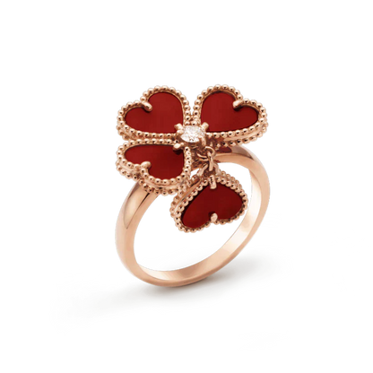[Love Aura]SWEET CLOVER CARNELIAN RING
