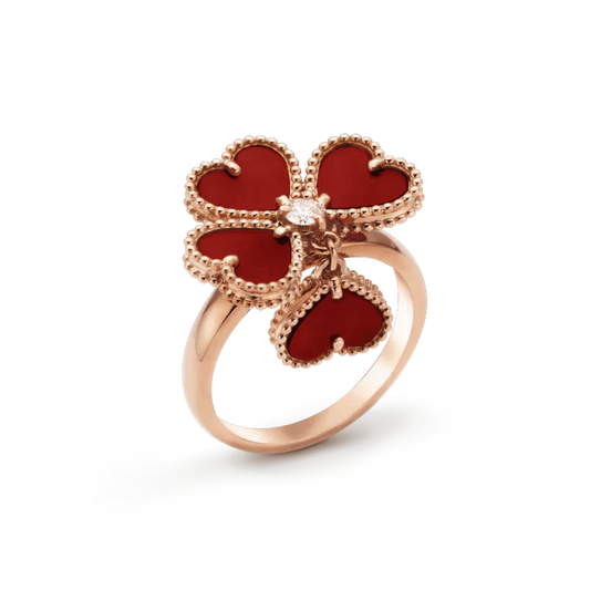 [Love Aura]SWEET CLOVER CARNELIAN RING
