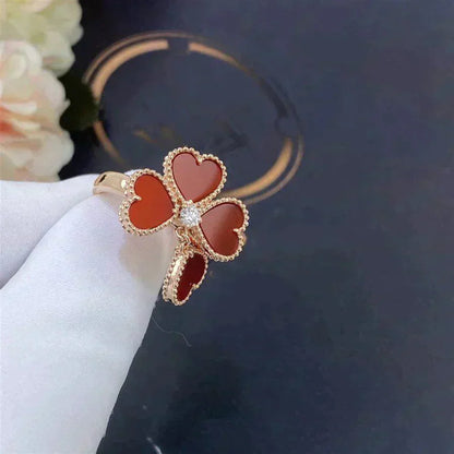 [Love Aura]SWEET CLOVER CARNELIAN RING