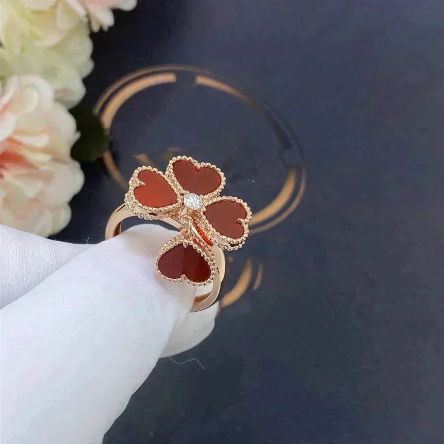 [Love Aura]SWEET CLOVER CARNELIAN RING
