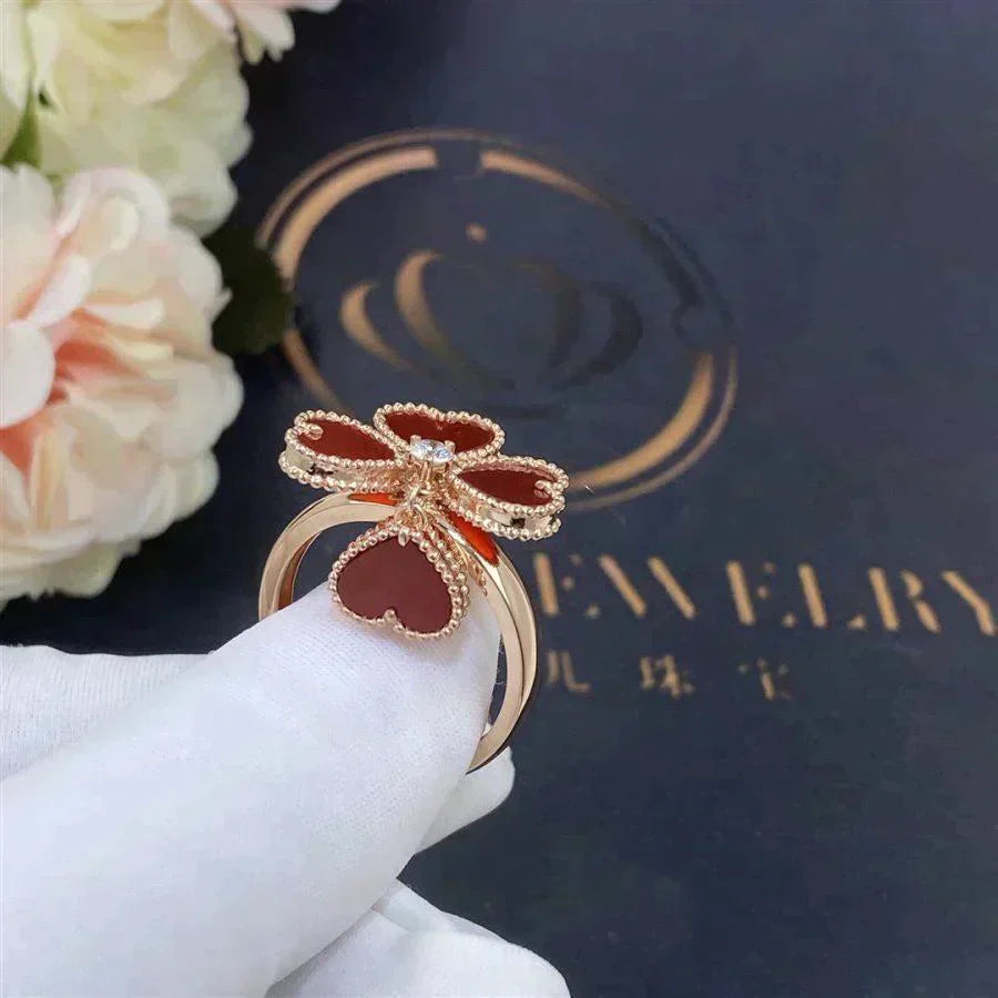 [Love Aura]SWEET CLOVER CARNELIAN RING