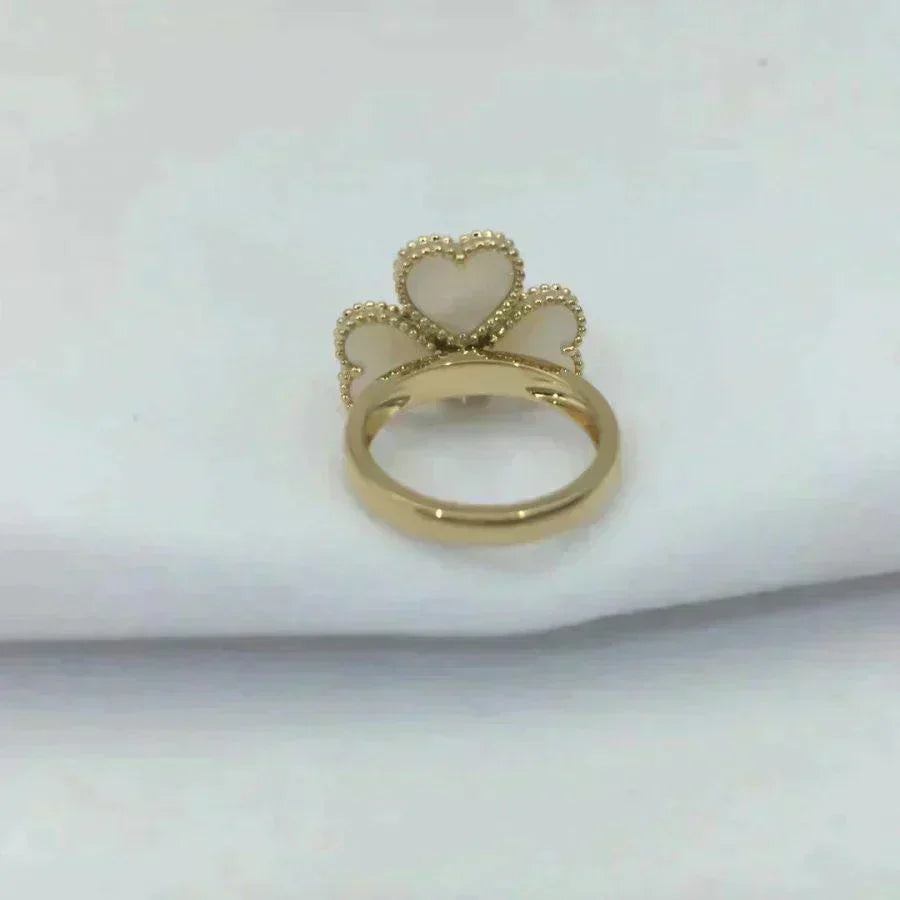 [Love Aura]SWEET CLOVER WHITE MOP RING