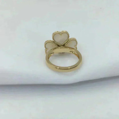 [Love Aura]SWEET CLOVER WHITE MOP RING