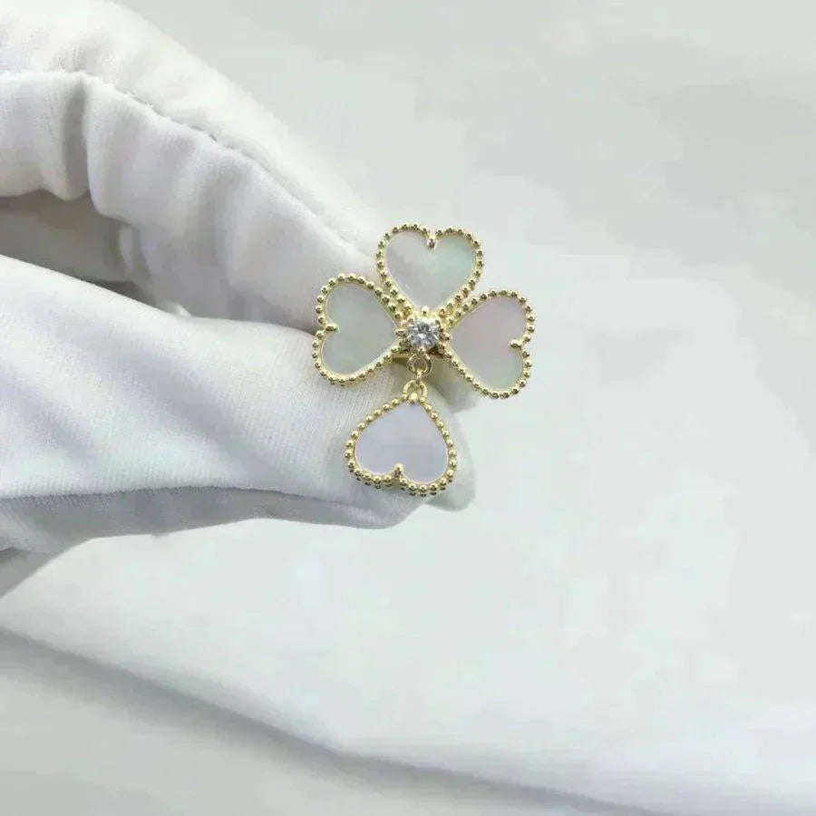 [Love Aura]SWEET CLOVER WHITE MOP RING