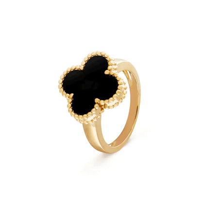 [Love Aura]CLOVER ONYX RING
