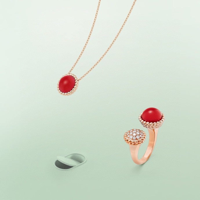 [Love Aura]PERLEE COULEURS DIAMOND ROSE GOLD BETWEEN THE FINGER RING