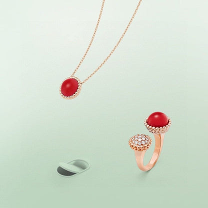 [Love Aura]PERLEE COULEURS DIAMOND ROSE GOLD BETWEEN THE FINGER RING