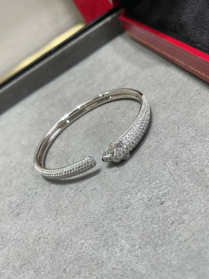 [Love Aura]PANTHERE FULL DIAMOND OPEN BRACELET