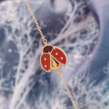 [Love Aura]LUCKY SPRING 1 MOTIF PINK GOLD BRACELET