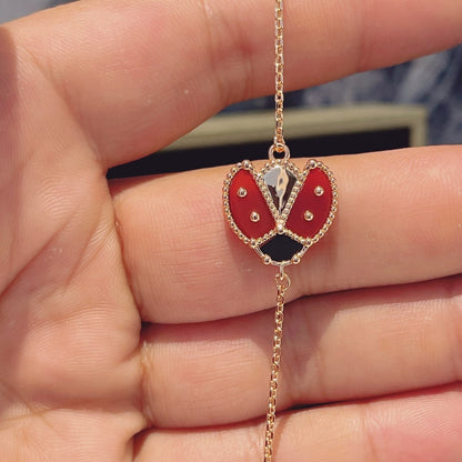 [Love Aura]LUCKY SPRING 1 MOTIF PINK GOLD BRACELET