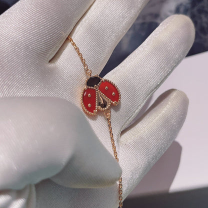 [Love Aura]LUCKY SPRING 1 MOTIF PINK GOLD BRACELET