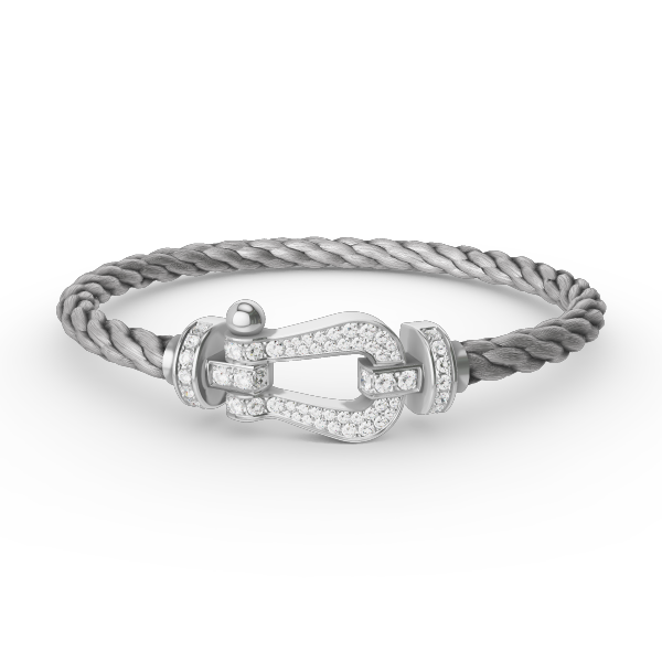 [Love Aura]FORCE LARGE HORSESHOE FULL DIAMOND BRACELET SILVER
