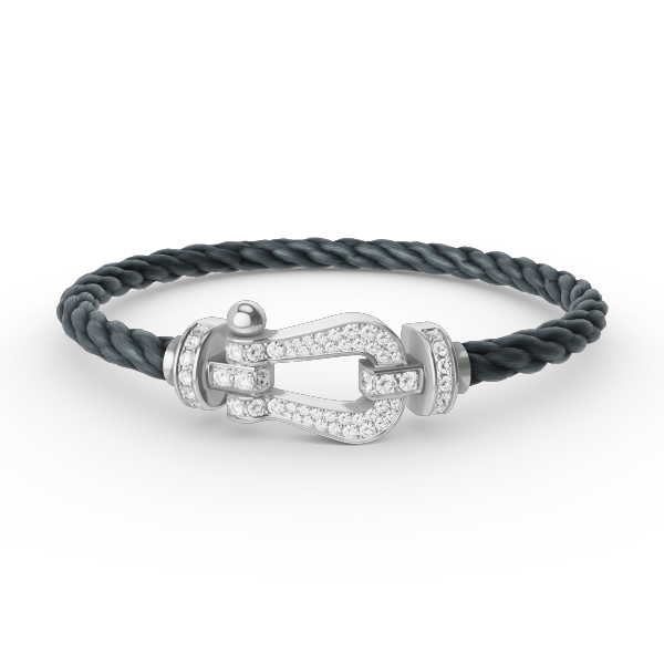 [Love Aura]FORCE LARGE HORSESHOE FULL DIAMOND BRACELET SILVER