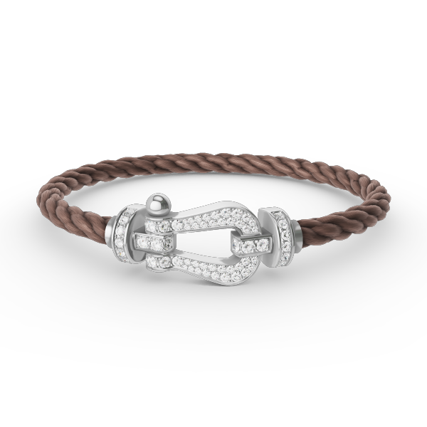 [Love Aura]FORCE LARGE HORSESHOE FULL DIAMOND BRACELET SILVER