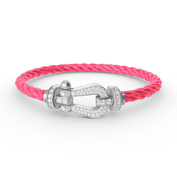 [Love Aura]FORCE LARGE HORSESHOE FULL DIAMOND BRACELET SILVER