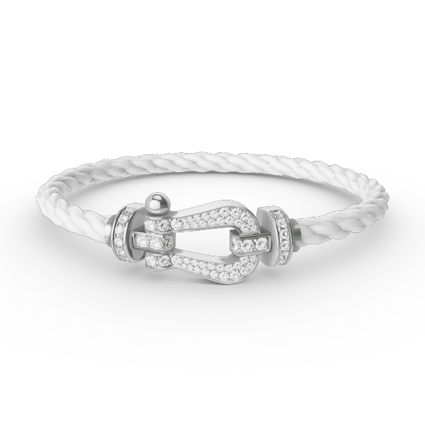 [Love Aura]FORCE LARGE HORSESHOE FULL DIAMOND BRACELET SILVER