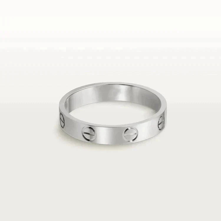 [Love Aura]LOVE RING 4MM 1 DIAMOND SILVER