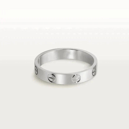 [Love Aura]LOVE RING 4MM 1 DIAMOND SILVER