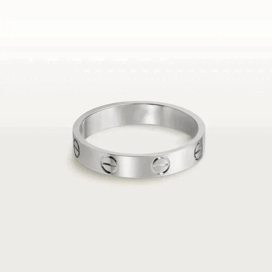 [Love Aura]LOVE RING 4MM 1 DIAMOND SILVER