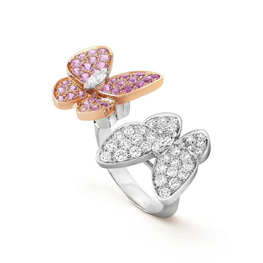 [Love Aura]TWIN BUTTERFLY DIAMOND RING
