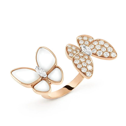 [Love Aura]TWIN BUTTERFLY DIAMOND MOP RING