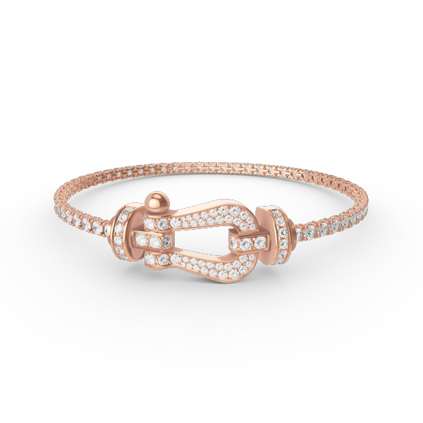 [Love Aura]FORCE  LARGE HORSESHOE FULL DIAMOND TENNIS BRACELET