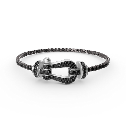 [Love Aura]FORCE  LARGE HORSESHOE FULL DIAMOND TENNIS BRACELET